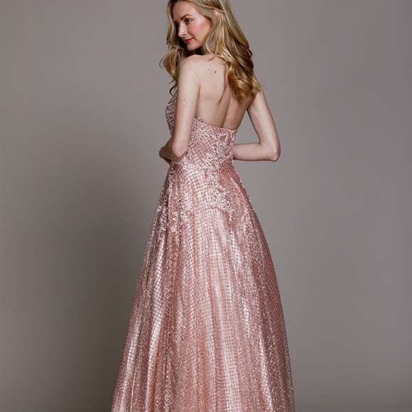 Blush Sleeveless Bridesmaid Long Dress - Picture 2 of 3